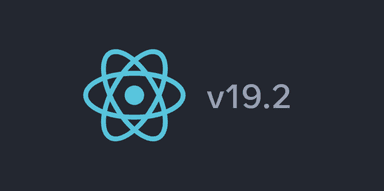 Aqua React Image with v19.2 in grey on black background